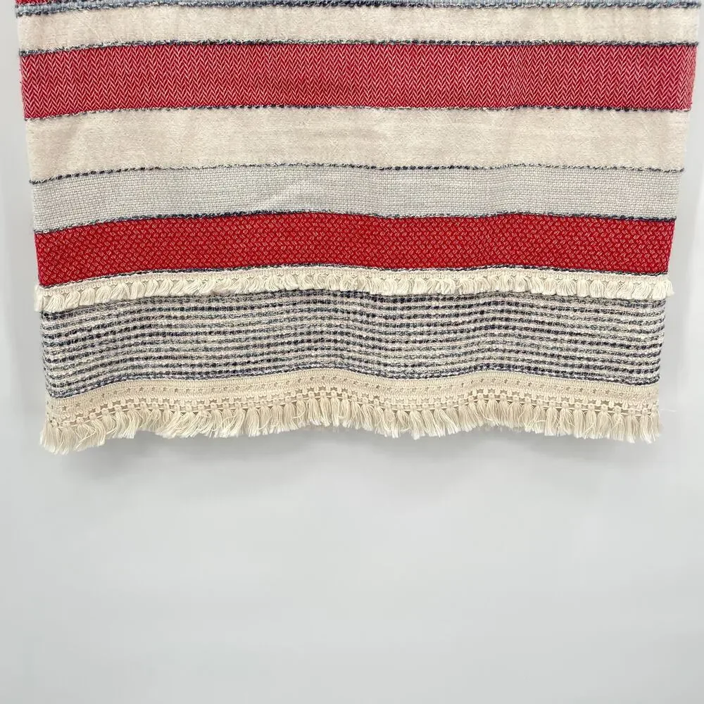 J. McLaughin Carmela Striped Pencil Skirt with Fringe Detail // 10